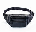 New Fashion Pu Leather Waist Bag for Men Waterproof Sport Bag Fanny Pack Portable Outdoor Running Chest Sling Bag