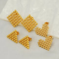 Beimai OEM Fashionable Gold Square Beads Titanium Steel Earrings