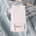 Custom Printing Brand Name Logo Clothing Hollow Out Swing Tag Garment Labels Die Cut Embossed Paper Hang Tags Business Card