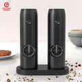 2-Piece Electric Automatic Metal Mill USB Powered Salt and Pepper Grinder Set for Spices & Grinding