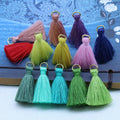 3.5cm Small Cotton Tassel Colorful Mini Fringe Tassel Charm Pendant for DIY Dangle Earring Jewelry Making