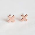 EManco Women's Luxury Stainless Steel Silver Plated Gold Geometric Stud Earrings-Trendy Wedding Party & Anniversary Gift