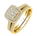 925 Sterling Silver Small Mosonite Rings  Gold Plated Double Halo Heart Rings Engagement Ring