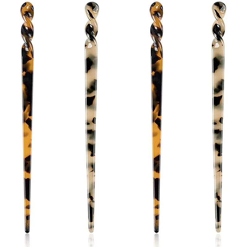 Chinese Style Hair Sticks Vintage Acetate Resin Chopstick Women Hairpins Hair Clip Pin Headwear Wedding Hair Jewelry Accessories