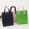 Ultrasonic Coated Non-Woven Fabric Lunch Cooler Bag Disposable Thermal Insulated Food Bag for Takeout Shopping Customizable Logo