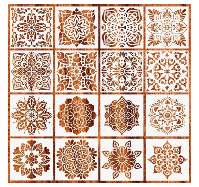 Mandala Stencils Mandala Dot Plastic Painting Stencils DIY Art Crafts Hollow Out Drawing Template