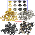 5mm Brass Eyelet with Washer Double-sided Garment Leather Craft Repair Grommet Round Rings for Shoes Bag Clothing Belt Hat