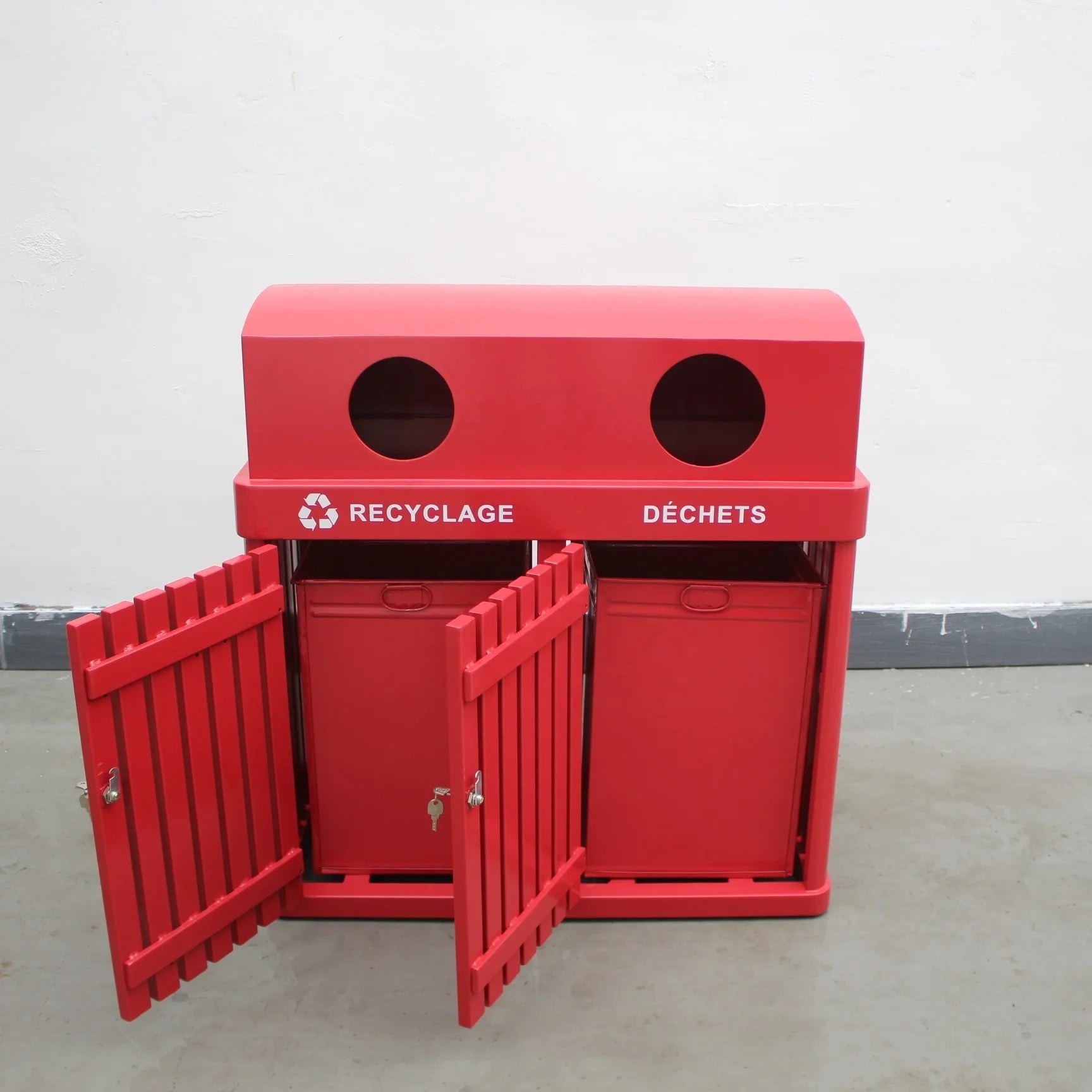 Gavin Customized Outdoor Rectangular Garbage Bins Metal Outdoor Trash Bin 120 Liter Q235 Steel Iron Waste Container