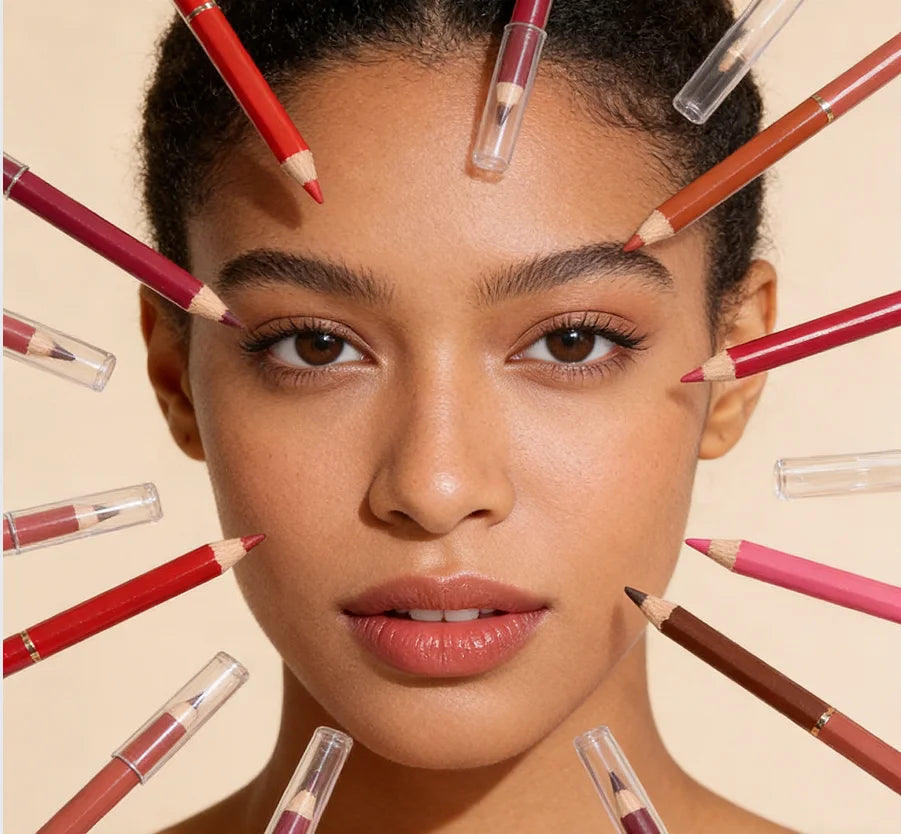 Custom Red Color Matte Lipstick with Matching Lip Liners