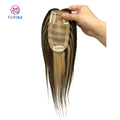 Daily Gold Color Suitable for All Occasions Soft Cheap Bulk Human Hair Silk Top Wigs Topper for Women