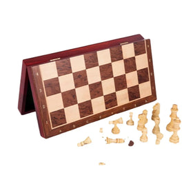 Premium 15 Inch Folding Universal Standard Magnetic Wooden Chess Board Sets Chess Game Chess & Checkers Pieces Set Made of Wood