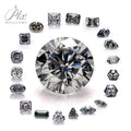 Holycome Synthetic Moissanite Certificate Fancy Cut VVS Grey Colored Loose Stones Moissanite Jewelry for Necklace Bracelet