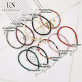 Fashion Crystal Bracelets 3mm Stone Smooth Beads Mini Beaded Bracelet Anklet Dainty Jewelry Birthday Gifts