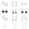 Earrings Wholesale Bulk Pearl Studs Earrings 925 Sterling Silver Bezel Setting 3.5-4mm Natural Freshwater Pearl Earrings
