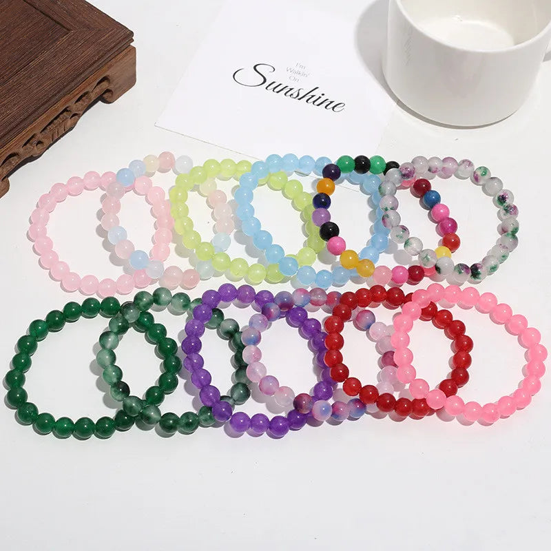 2025 Crystal Hot Sale New Design Fashion Sweet Girl Bracelet Chalcedony Bracelet Jade Beaded Bracelet
