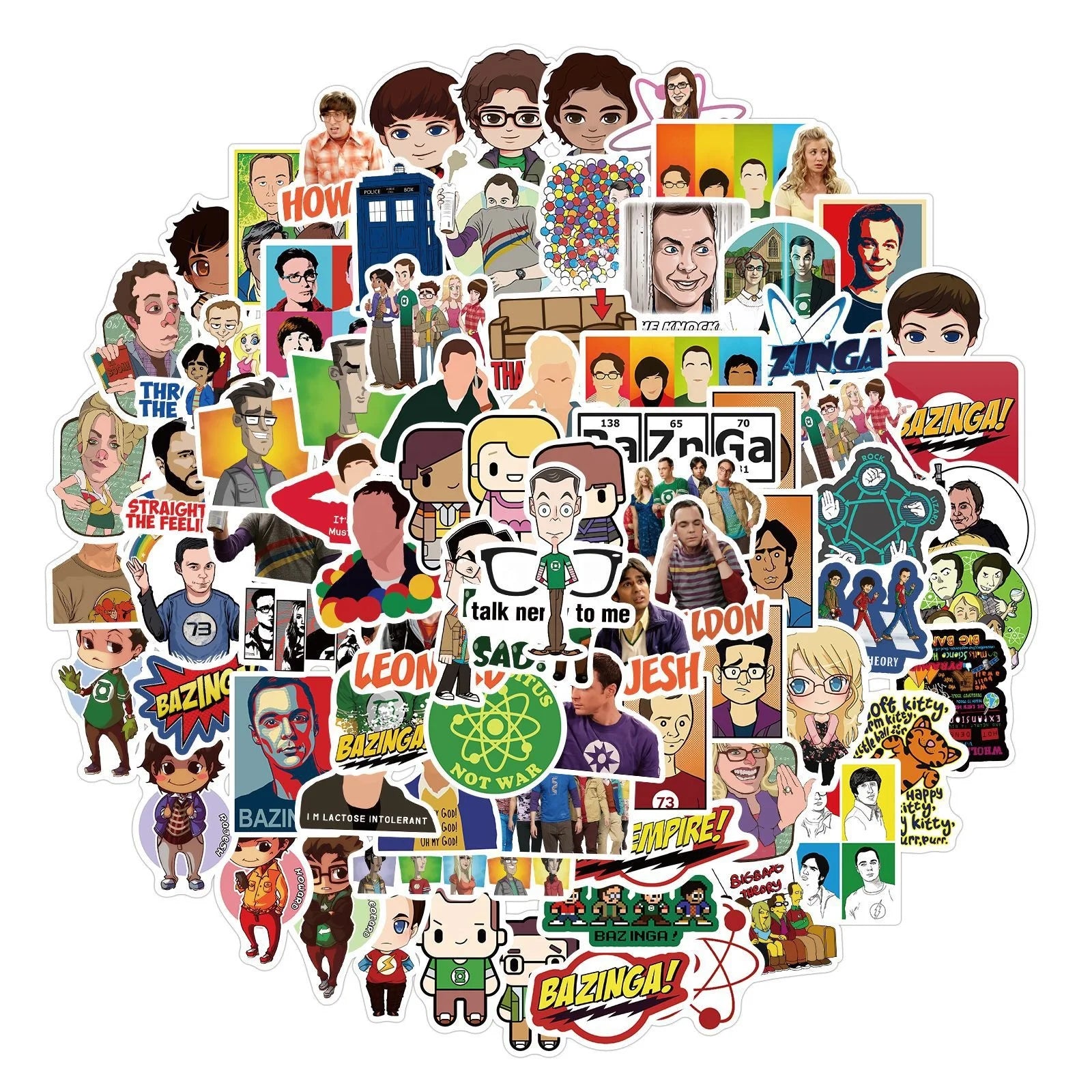 100Pcs America TV Show the Big Bang Graffiti Stickers