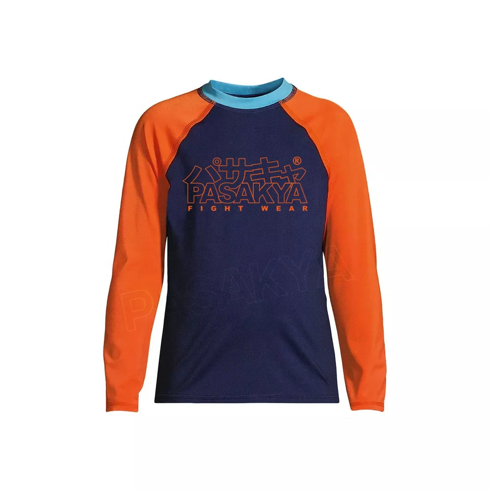 Custom Sublimation Printed High Fabric Gym Rash Guard Sets for Men Women Kids All Seasons Anti-UV Kid Sportswear
