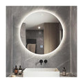 Modern Three-Color LED Light Round Touch Control Multifunctional Graphic Design Smart Salon & Villa IP66 Rated Bathroom Mirror