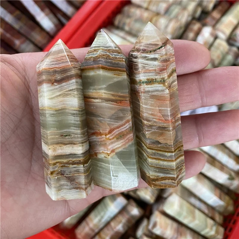 Wholesale Nature Afghanistan Jade Points Healing Crystal Quartz Wand for Decoration