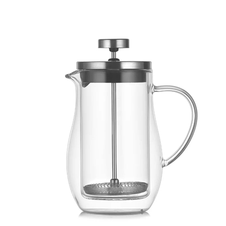 Aeofa Double Glass French Press Glass Coffee Pot Glass French Press 350ml French Press Coffee Maker