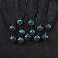 Manga Bisuteria Wax Rope Clavicle Chain Zodiac Sign Jewelry Cabochon Glass Luminous Friendship Necklace