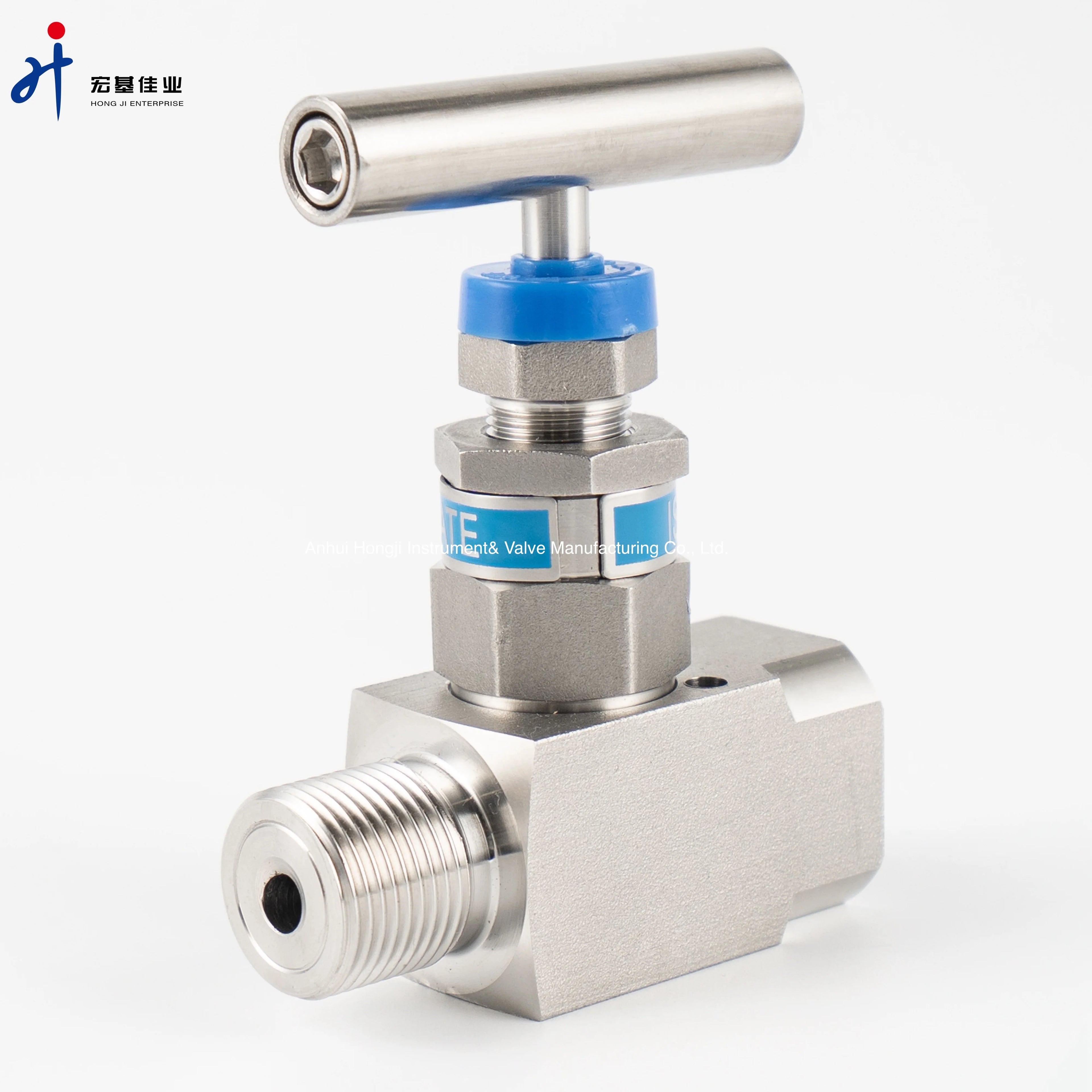 Stainless Steel Pressure Gauge Needle Valve with Dual Ferrules and Male Thread NPT