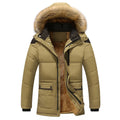 M-7XL Plus Size Fur Collar Hooded Men Winter Jacket Fashion Warm Wool Liner Man Jacket Coat Windproof Male Parkas Casaco _
