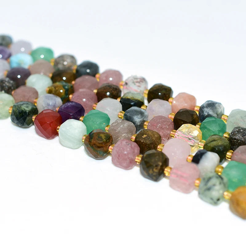 Factory Wholesale Price 100% Natural 8*8mm Faceted Mixed Stone Loose Gemstone Beads