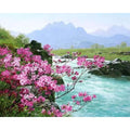 CHENISTORY DZ99039 Riverside Flowers  DIY Painting by Numbers Kits for Dropshipping Canvas Painting