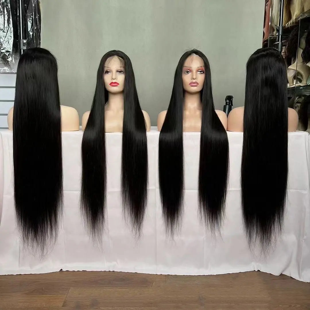 Best-Selling 180% Density Brazilian Cuticle Aligned Virgin Hair Long Wigs Transparent Lace Small Cap for Black Women Wholesale