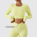 ECO Friendly Long Sleeve Top Yoga Wear Workout Clothing Active Apparel Women Sports Fitness Yoga Sets