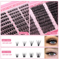 Tianniu ZYM-HD01-MIX01 Curled Synthetic Hair Eco-Friendly Vegan Handmade Reusable Black Cotton Band Eyelashes Full Strip