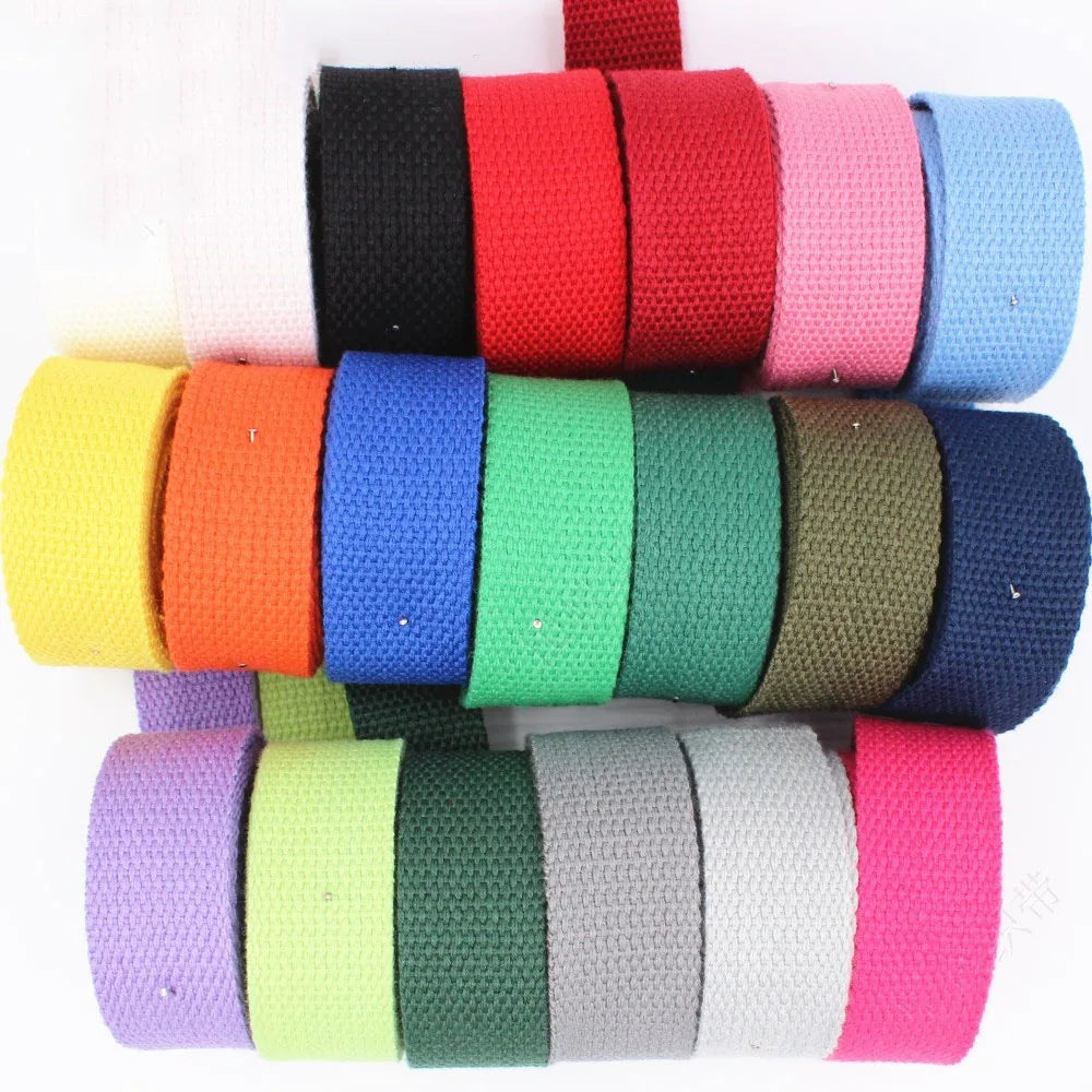 Deepeel KY363 2/2.5/3.2/3.8/5CM Clothes Sewing Accessories Canvas Cotton Webbing Belt Backpack Safety Band Ribbon