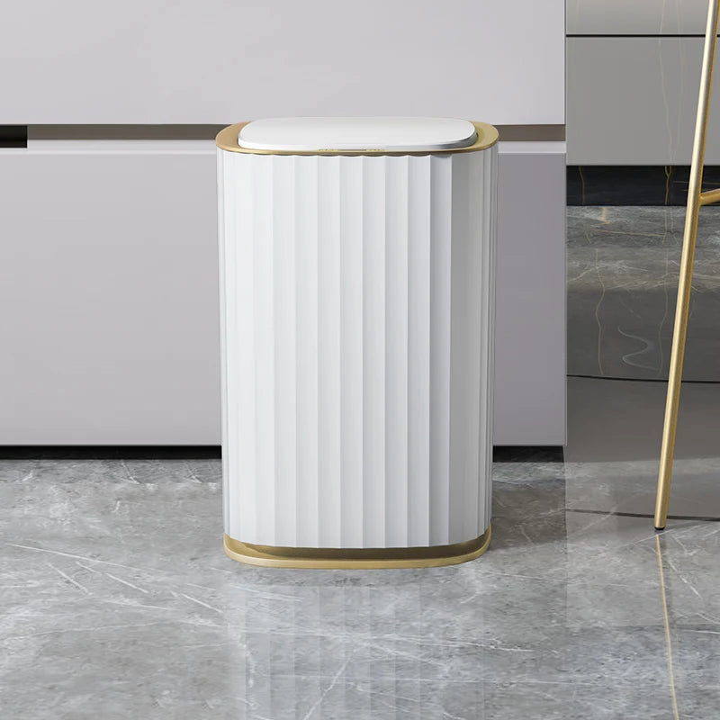 Iintelli 15L Waterproof Smart Square Commercial Plastic Automatic Smart Sensor Motion Trash Can for Bathroom