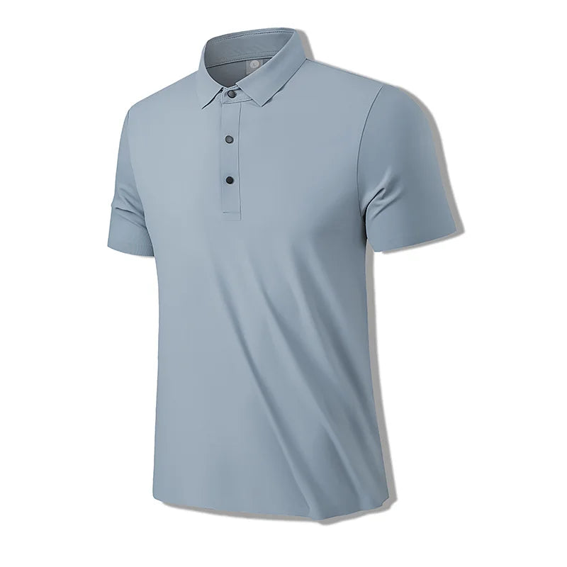 RNSHANGER High Quality Men's Casual Solid Color T-shirt Popular Golf Ppolo Shirt Quick Drying Business Casual Men Polo Shirts MegaBDM