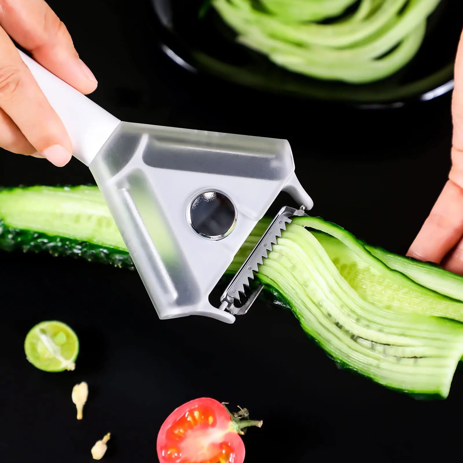 JOYBOS Y-Peeler for Vegetables 3-in-1 Veggie Peeler with Rotating Head Stainless Steel Julienne Peeler Kitchen