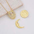 Luxury Hip Hop Jewelry Bling Iced Out Necklace Micro Pave Cubic Zircon Gold Lion Head Pendant Men Women Best Party Birthday Gift