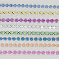 2025 Crystal Hot Sale Fashion Decorative Silver Claw Chain Shiny Rhinestones Trim Crystal Sewing Accessories Rhinestones Cup Chain