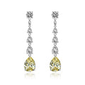 Water Drop Earring Cubic Zirconia Teardrop Wedding Bridal Earrings for Women