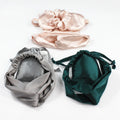 EASETRIP Travel Eye Health Supplies Satin Sleep Mask Headband Wraps Scrunchies Set for Silk Eye Shade and Eyemask Sat
