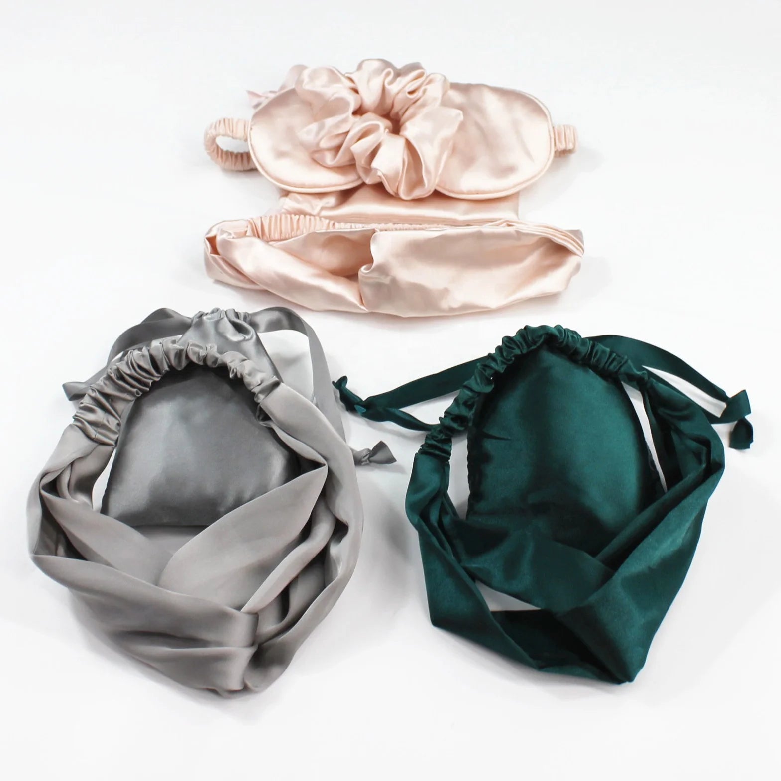 EASETRIP Travel Eye Health Supplies Satin Sleep Mask Headband Wraps Scrunchies Set for Silk Eye Shade and Eyemask Sat