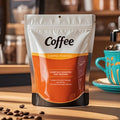 Custom Printing Food Grade Plastic Flat Bottom Zipper Pouch for Food Coffee Tea Digital Printing Packaging Ziplock Bag