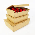 2100ml Eco Friendly Biodegradable Paper Kraft Box Paper Noodle Kraft Food Box to Go Container Take Away Packing Lunch Boxes