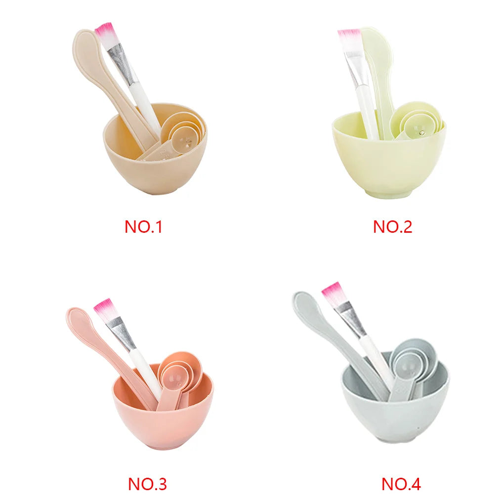 Silicone Facial Mask Mixing Bowl Set DIY Makeup Tools for Facemask & Beauty Skin Care Spatula & Brushes