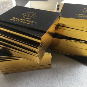 Custom Small Black Business Card Luxury Recycled Paper Business Cards
