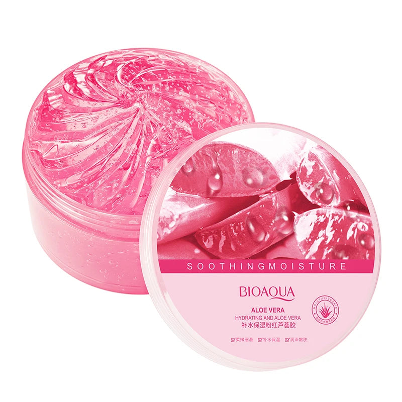 OEM ODM BIOAQUA Moisturizing and Nourishing pink Aloe Vera Gel
