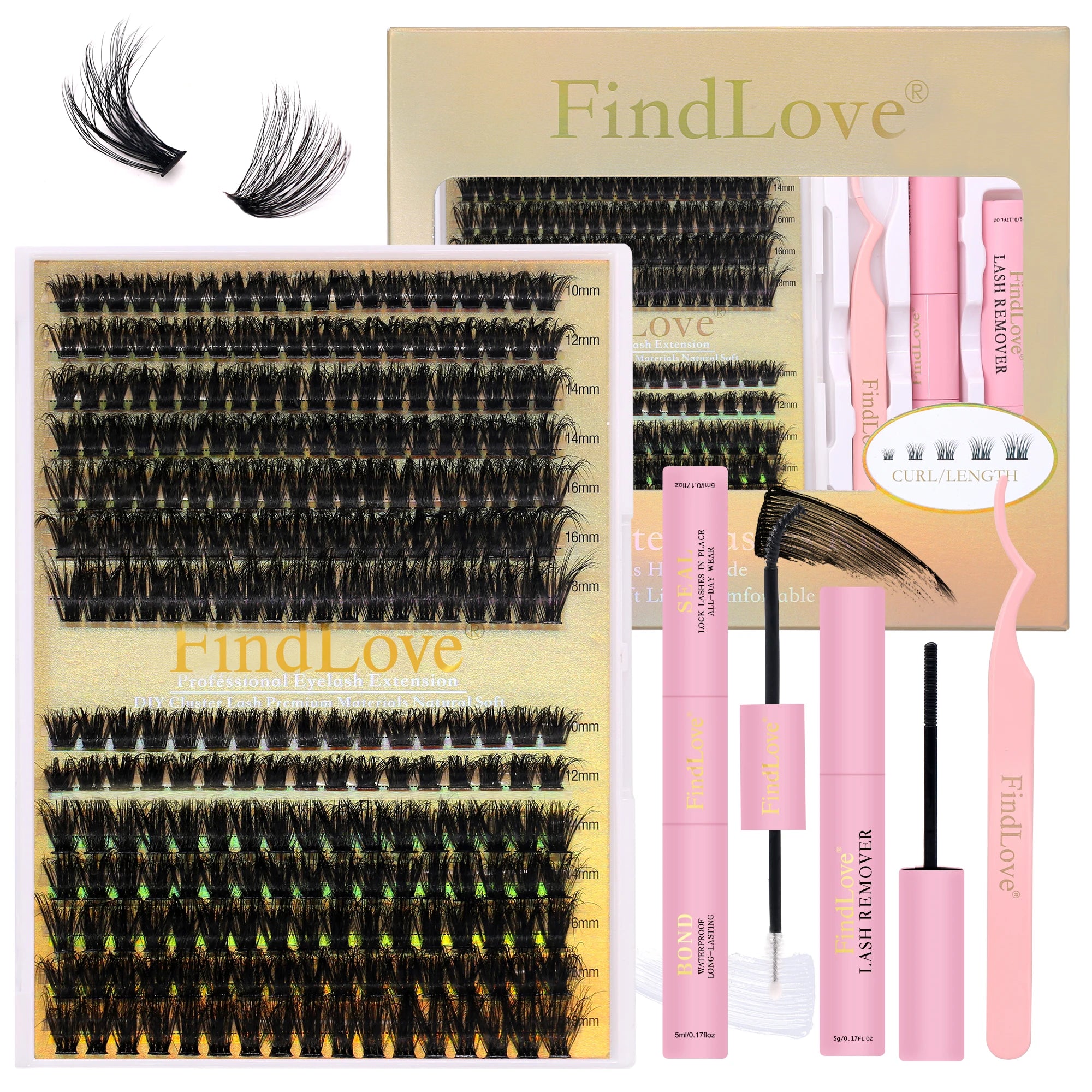 DIY Eyelash Extensions Natural Cluster Lashes Cluster Lash Trays Lash Clusters