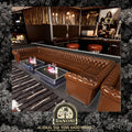 Customized  Light Luxury PU Leather Booth U Shape Restaurant Club Bar  Sofa Disco Sofa  Furniture Set
