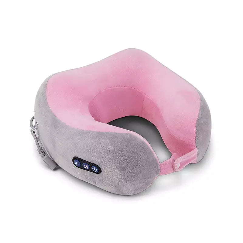2025 Best Selling Health Oem/Odm Portable U-shaped Vibrating Travel  Neck Rest Massage Pillow