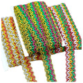 26mm Diy Garment Accessories Colored Ethnic Clothes Material Sewing Lace Trims Metallic Upholstery Webbing Ribbon Lace Trimming